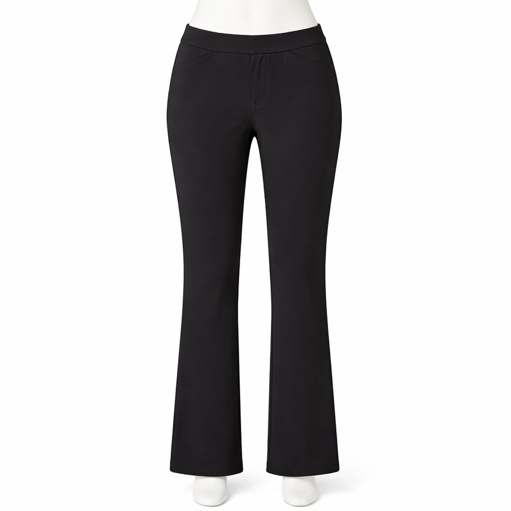 Lafayette 148 Pants Womens 6 Black Flare Leg Stretch Neutral Work Professional